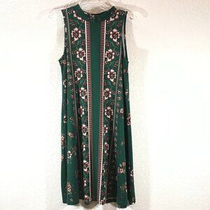 Living Doll Los Angeles Green Floral Dress 3/$18